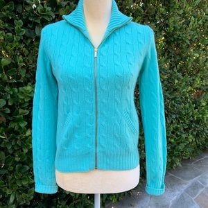 NWT Ralph Lauren Cashmere ZIP Sweater size M